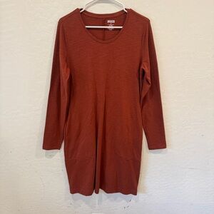Duluth Trading Co Pullover Dress Womens Medium Brown Long Sleeve Casual Outdoor